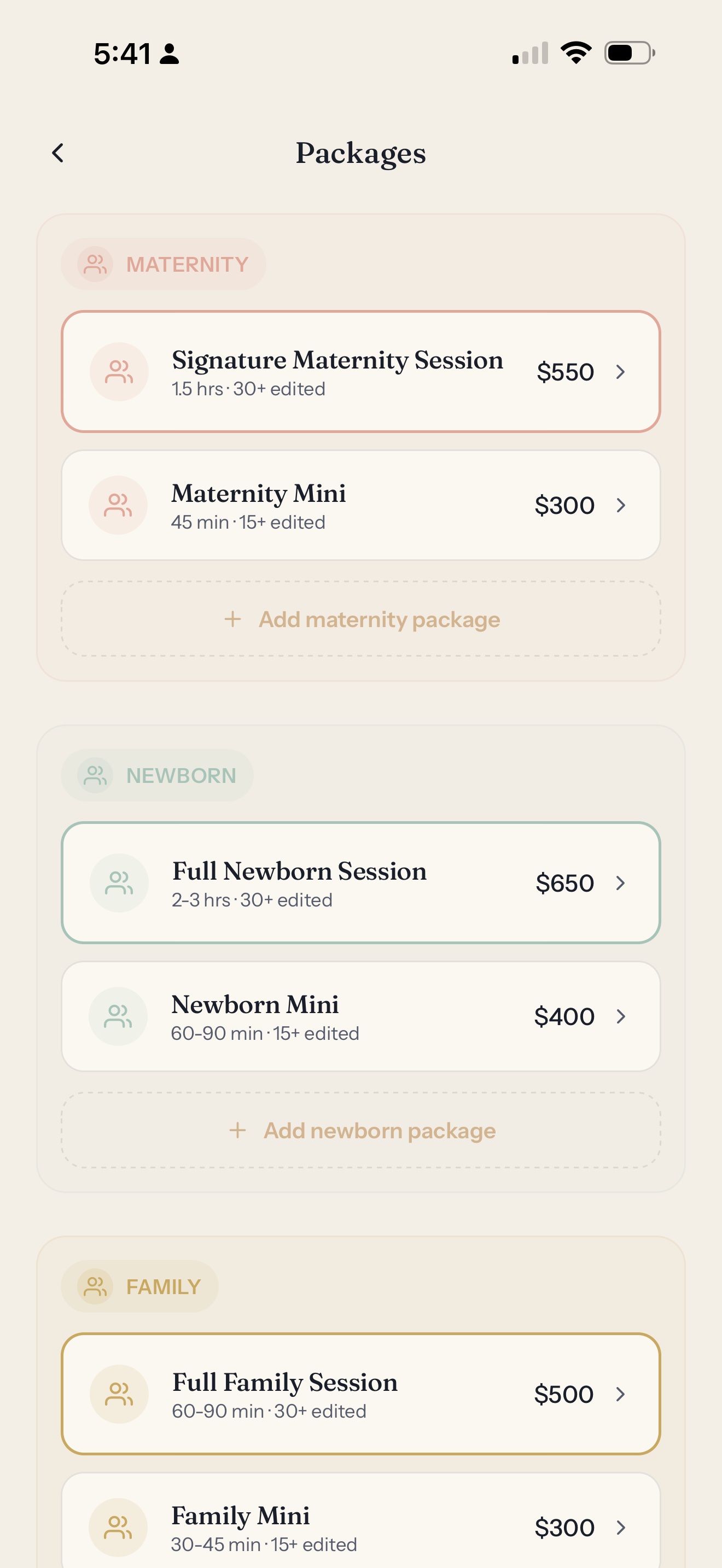 Camrhia package details
