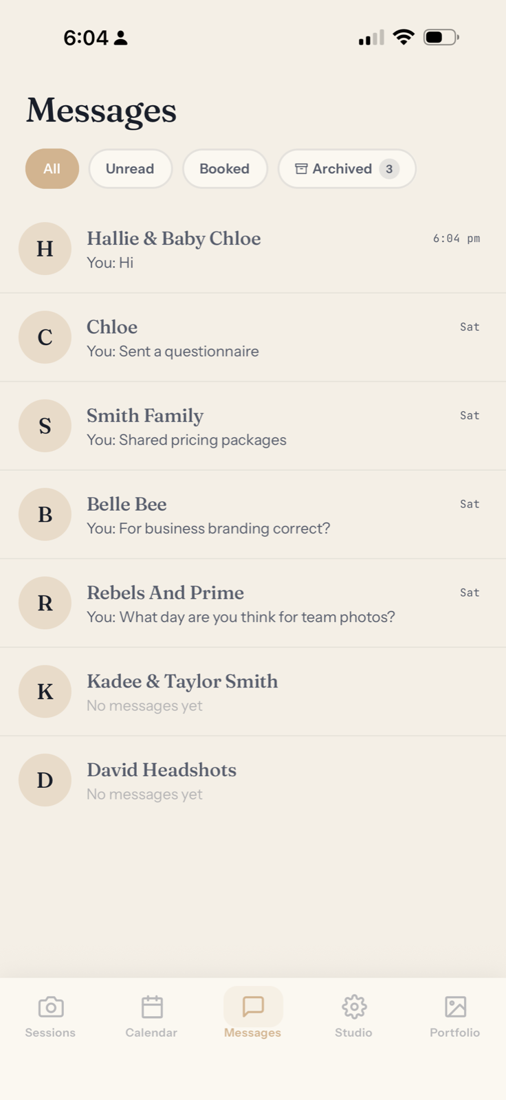 Client messages in Camrhia
